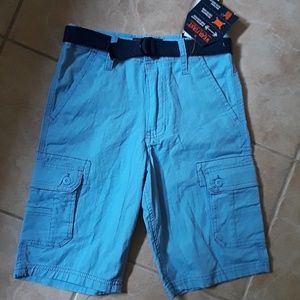 Boy's shorts with a belt and adjustable waistband